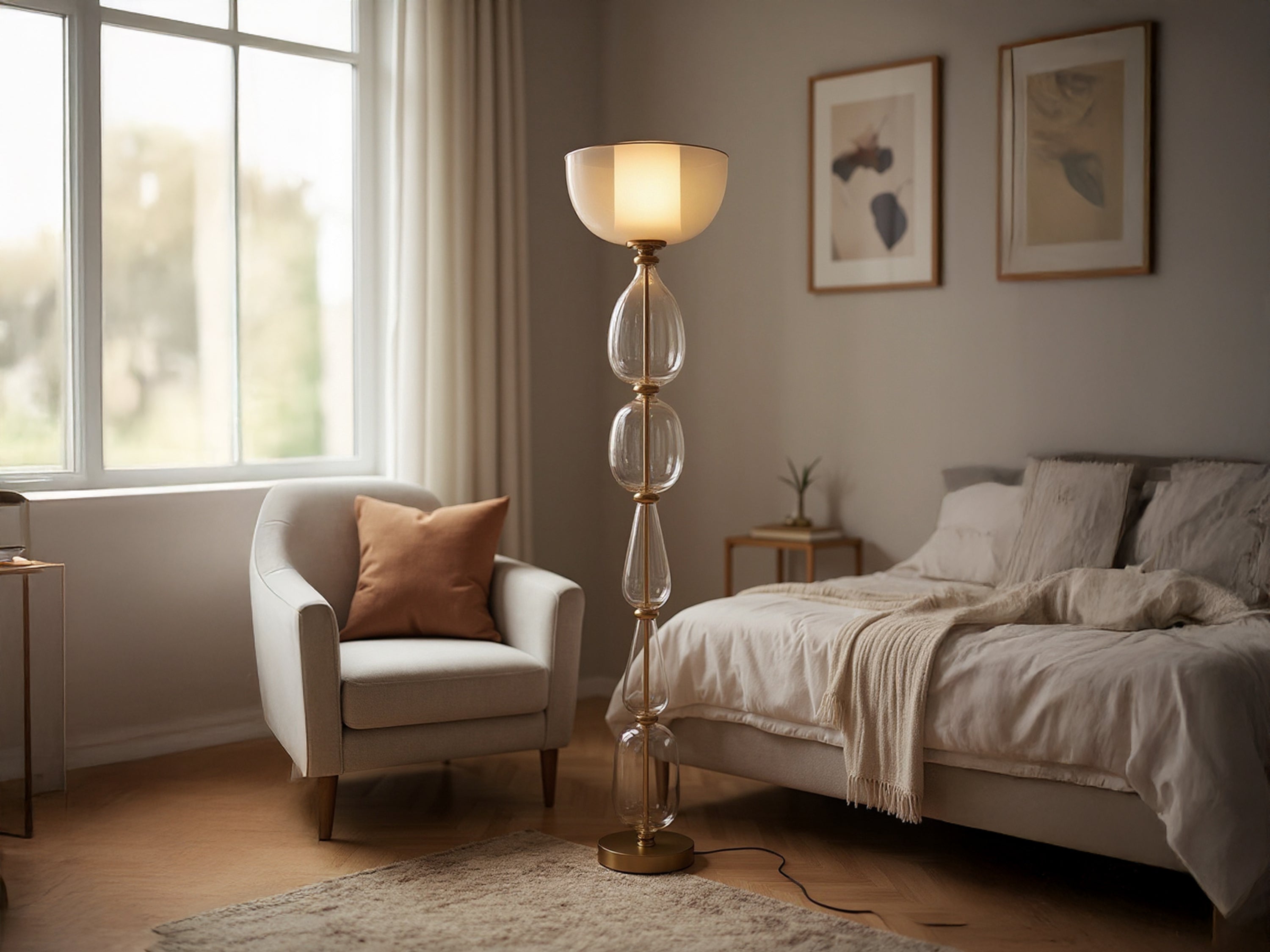 Customizable Handmade Glass Floor Lamp